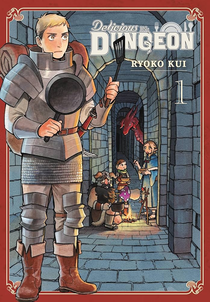 Dungeon Meshi unindo fantasia medieval e anime